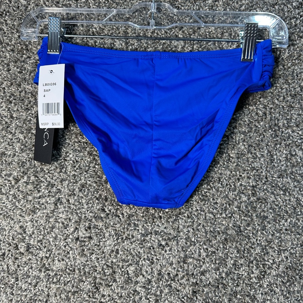 NWT La Blanca Women's  Side Shirred Hipster Swimsuit Bottom Sz 4 - Picture 4 of 6